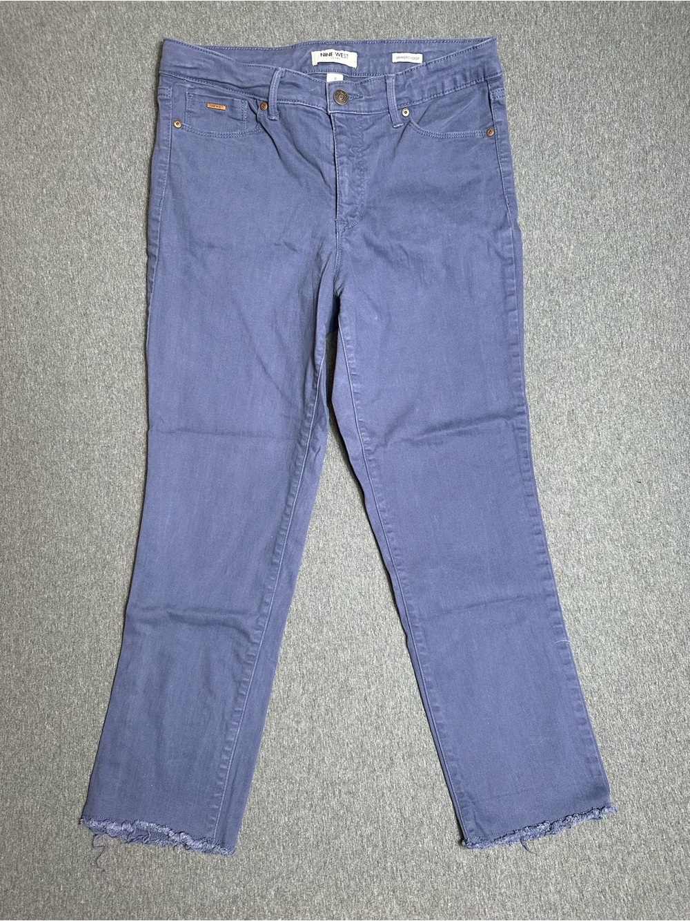 Nine West Women's Purple Straight-Leg Cropped Jeans Ladies 8